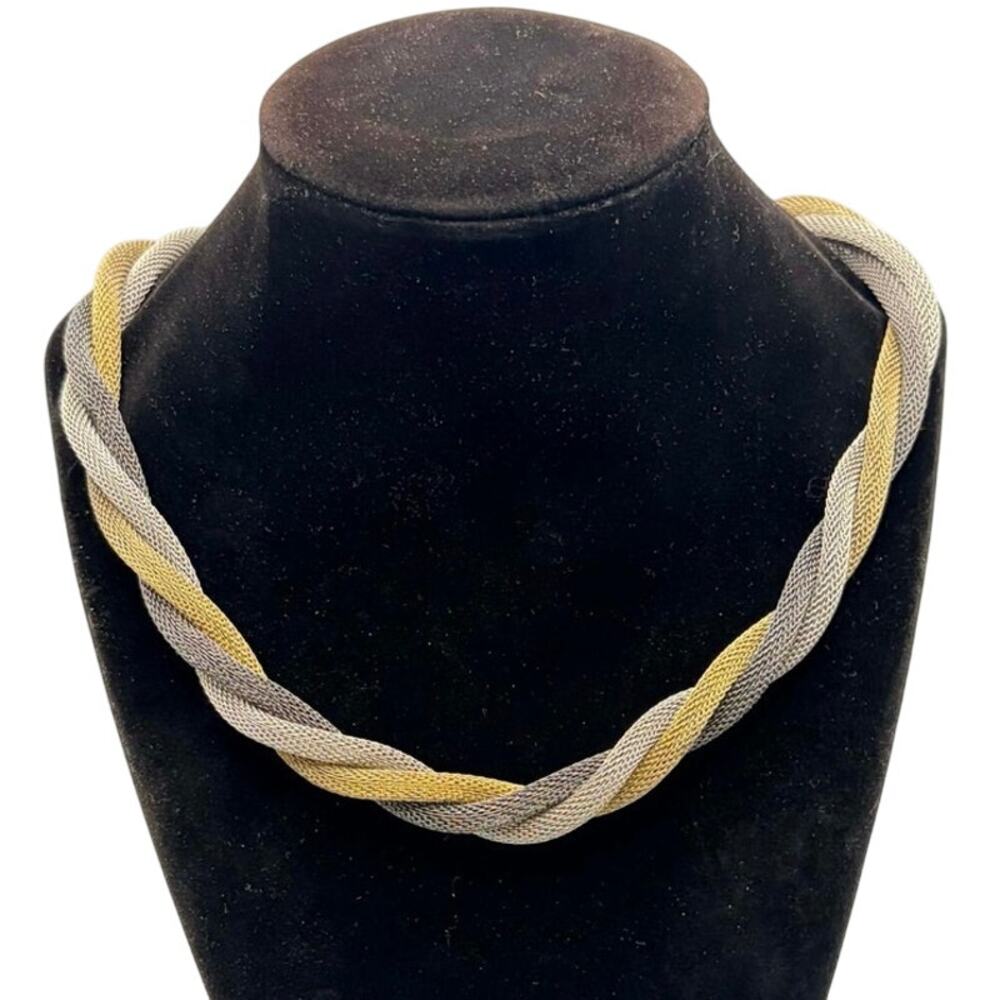 90s Gold & Silver Twist Necklace